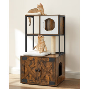 Cat trees made of real cheap wood